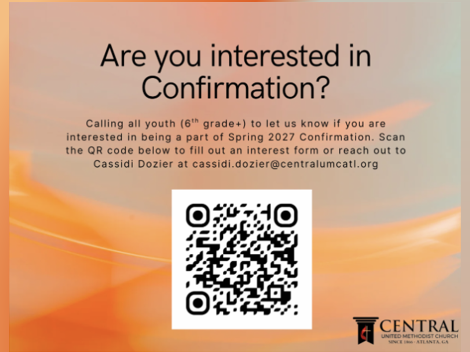 Confirmation Class is Coming Slider